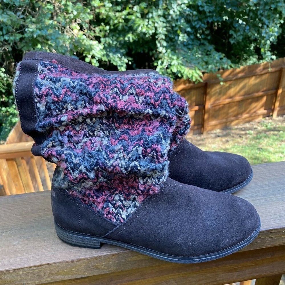 Toms Women's 8 Serra Brown Suede & Multicolor Pink